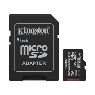 Kingston CANVAS Select Plus microSDXC, 150MB/s A1 Card + Adapter